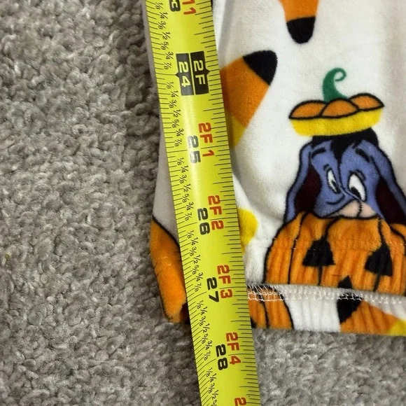 Disney Eeyore Pumpkin Candy Corn Halloween Sleepwear Jogger Pants XL Cozy‎ - Picture 5 of 6
